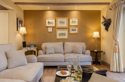 The living room at Primrose Cottage, Yorkshire