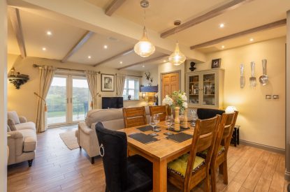 The dining space at Primrose Cottage, Yorkshire