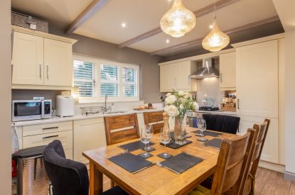The dining kitchen at Primrose Cottage, Yorkshire