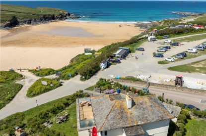 Beach views at Sunset Sands, Cornwall