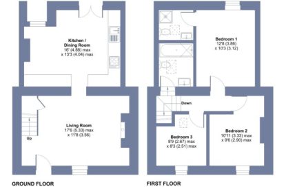 The floorplan of Wavecrest, Cornwall