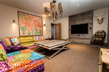 The cinema room at Lake View Lodge, Lake District