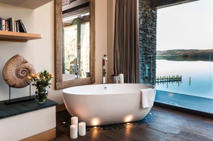 Free standing bath at Lake View Lodge, Lake District
