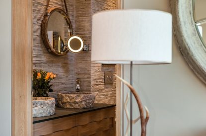 A king sized bedroom at Lake View Lodge, Lake District