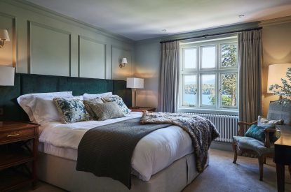 A super king sized bedroom at Ty Culfor, Anglesey