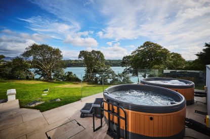 The hot tubs at Ty Culfor, Anglesey
