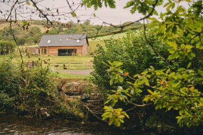 The grounds at Hay Barn, Powys