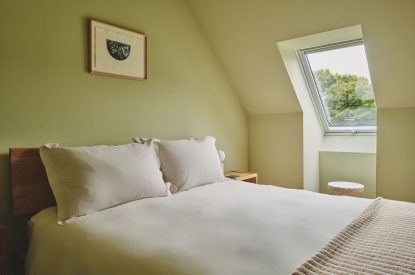 A king size bedroom at Hay Barn, Powys