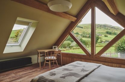 A king size bedroom at Hay Barn, Powys