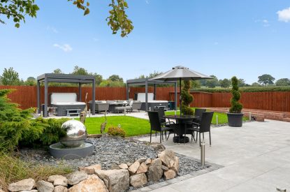 The terrace at Forge Cottage, Staffordshire
