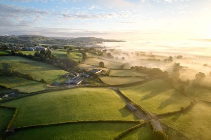 Countryside views at Mill House, Powys