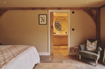 A king size bedroom at Mill House, Powys