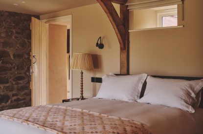 A king size bedroom at Mill House, Powys