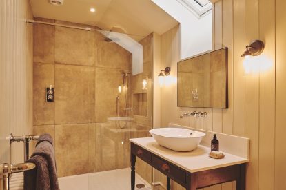 A bathroom at Mill House, Powys