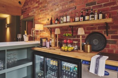 The bar at Mill House, Powys