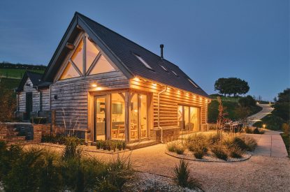 The outdoor space at Hay Barn, Powys