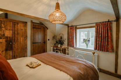 A king size bedroom at Fox Hallow, Cheshire