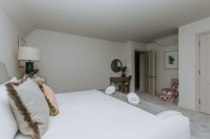A king size bedroom at Havenwood, Oxfordshire