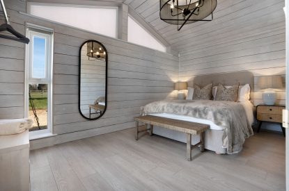 A super king-size bedroom at Priory Orchard, Essex