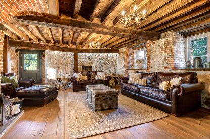 The living room at Reeves Cottage. Essex