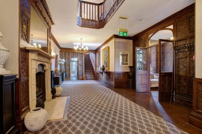 The  grand hallway at Darcy Hall, Essex 