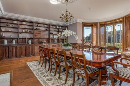 The dining room at Darcy Hall, Essex 