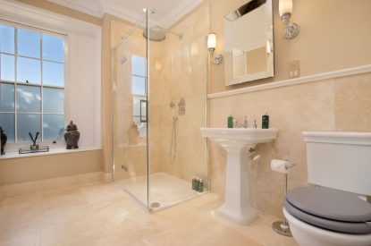 A bathroom at Darcy Hall, Essex 