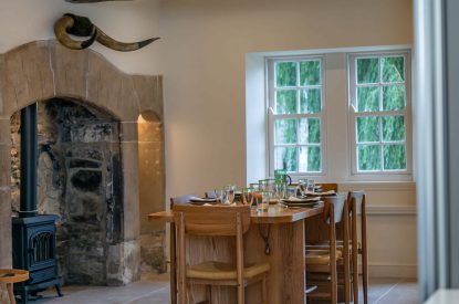 The dining room at Stone Farmhouse, Yorkshire Dales
