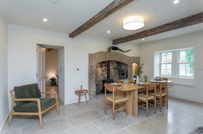 The dining room at Stone Farmhouse, Yorkshire Dales