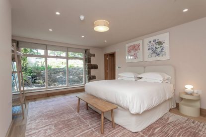 A super-king size bedroom at Willowbrook Retreat, Yorkshire Dales