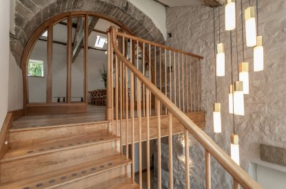 The staircase at Willowbrook Retreat, Yorkshire Dales