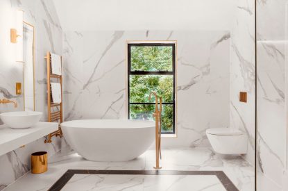 Free standing bath at Halo House, Cotswolds