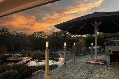 The decking area at Southwoods, Hampshire