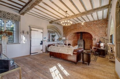 The living room at The Priory Gatehouses, Essex
