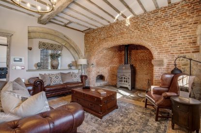 The living room at The Priory Gatehouses, Essex
