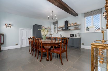 The dining kitchen at The Priory Gatehouses, Essex