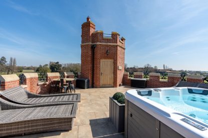The hot tub at The Priory Estate, Essex