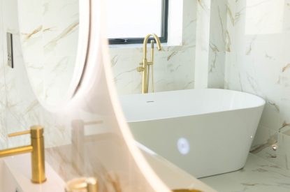 A bathroom at Panorama Point, Cornwall