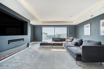 The cinema room at Panorama Point, Cornwall