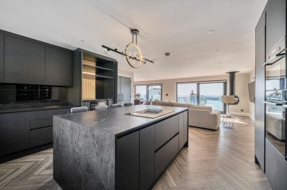The kitchen at Panorama Point, Cornwall