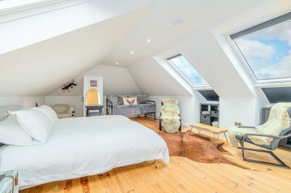 A super-king size bedroom at Oban House, Argyll and Bute