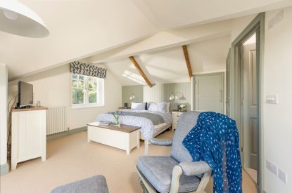 A super-king size bedroom at Sea Island, Cornwall