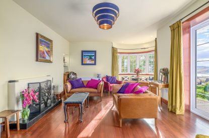 The drawing room at An Taigh Geal, Argyll and Bute