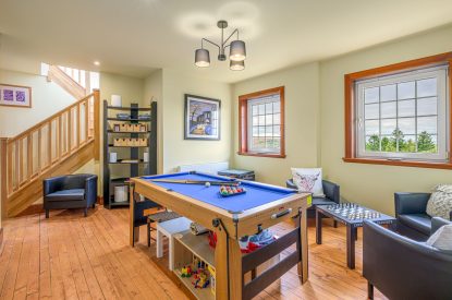 The games room at An Taigh Geal, Argyll and Bute