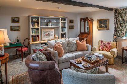 The lounge at Buxton Farmhouse, Norfolk