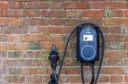 The EV charger at Buxton Farmhouse, Norfolk