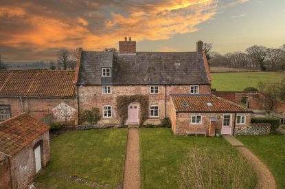 Aerial view of Buxton Farmhouse, Norfolk