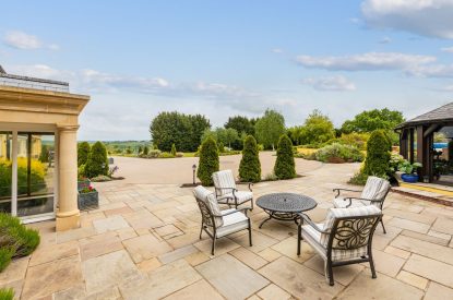 Outdoor seating area at Broadridge Manor, Devon