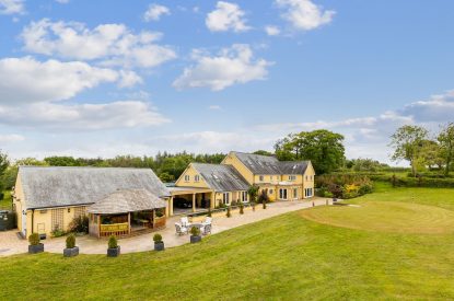 The outside space at Broadridge Manor, Devon