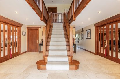 The staircase at Broadridge Manor, Devon
